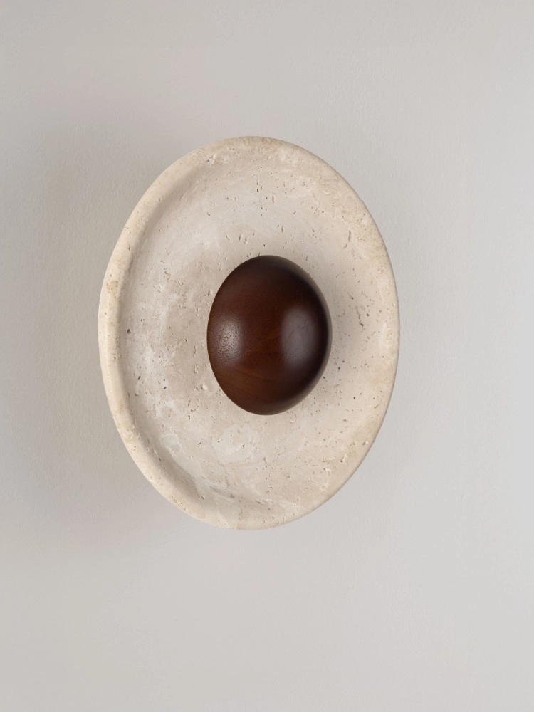 Design wall lamp Cerio brown with sand brown Ø 25cm Lyora 5212017491411