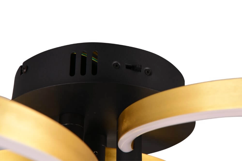 Curled led ceiling light Caruso gold - Ø 65,5cm Trio 4017807612967