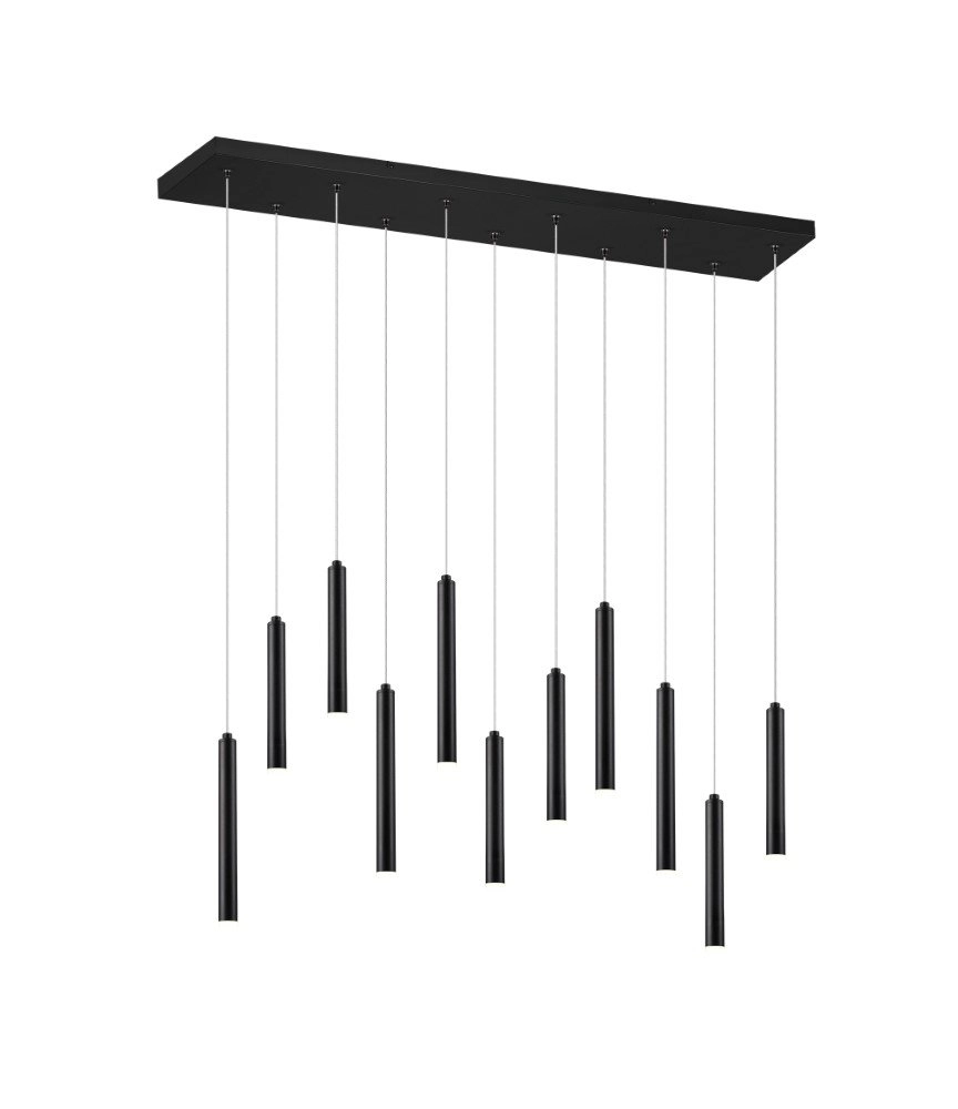 LED hanging lamp Tubular 115cm 11-light black