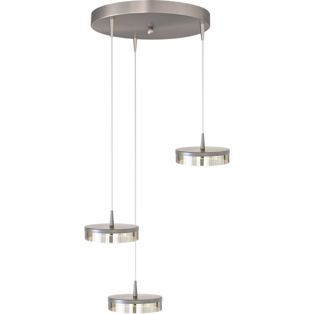 3-light pendant lamp Imperia Ø 35cm nickel