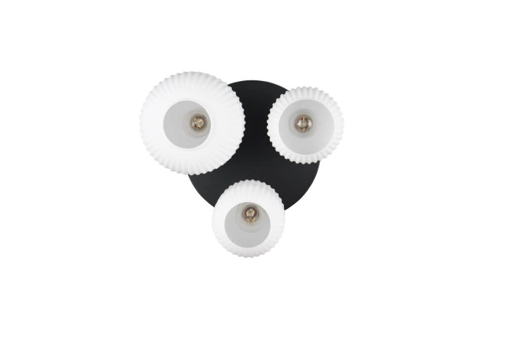 Trendy ceiling lamp Diva with white glass Trio 4017807614541