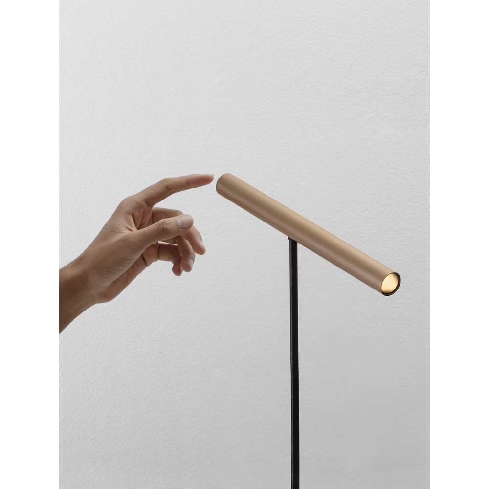Design floor lamp Prato black with mocha brown Lyora 5212017467805