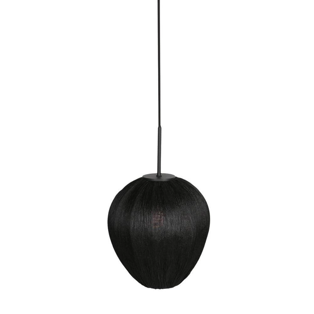Pendant lamp HaloSwap with black fabric shade Ø 25cm
