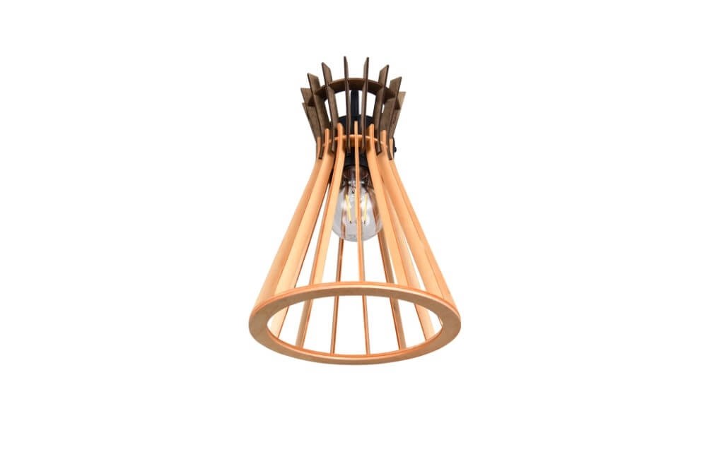 Design pendant lamp Alice wood Trio 4017807637366