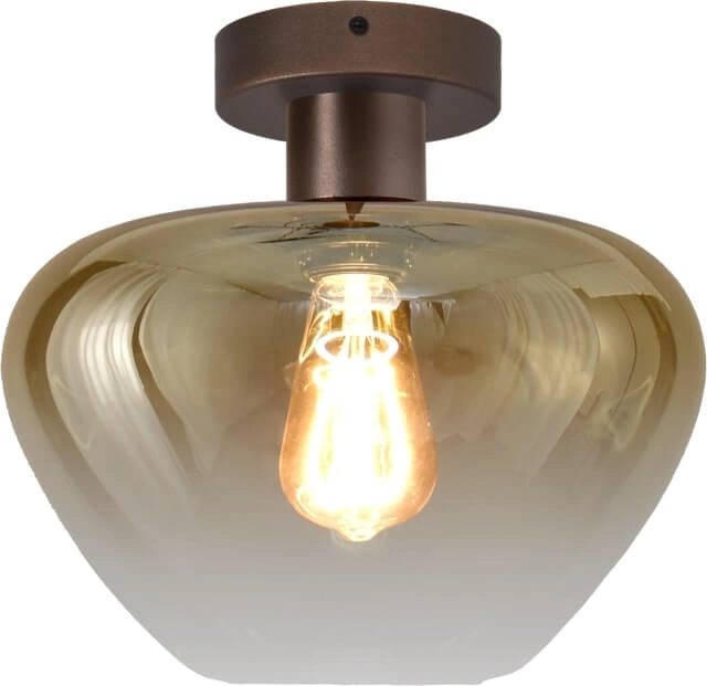 Ceiling lamp Genua brown with gold glass Ø 29cm