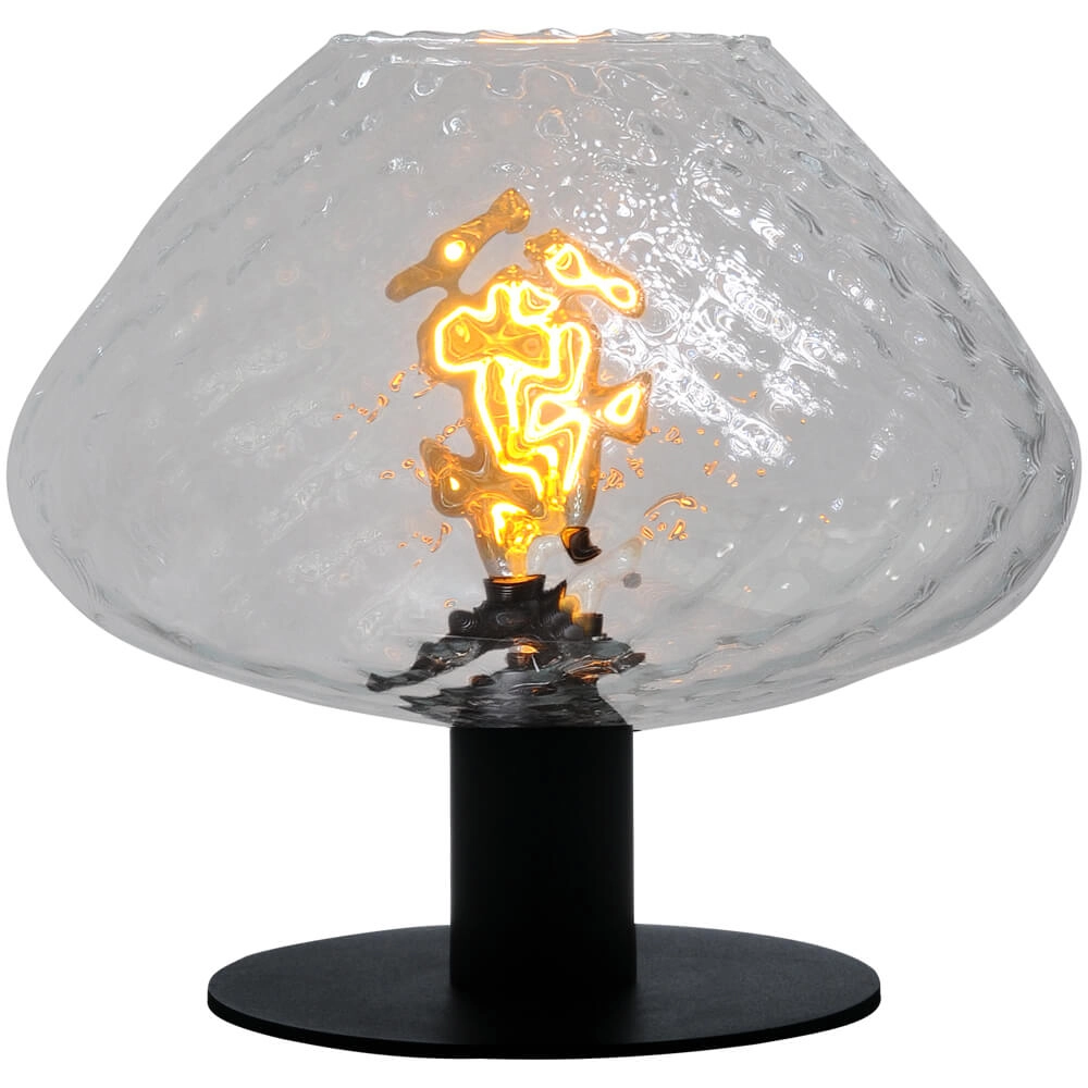 Table lamp Porto with Blossom clear glass
