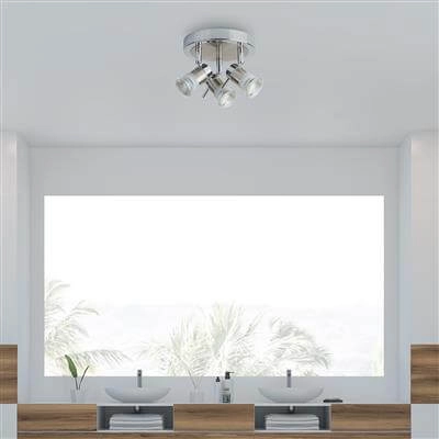 Bathroom surface mounted spot Aries 3-light gray Searchlight 5053423076935