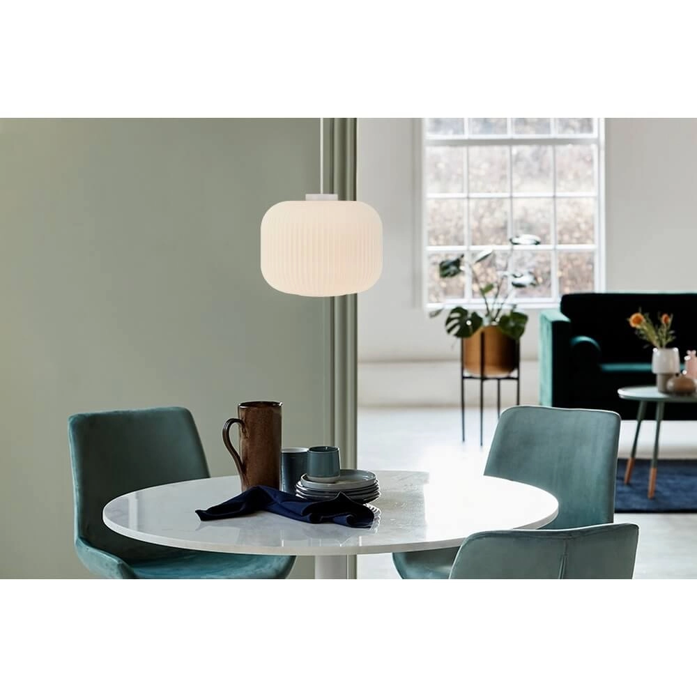 White pendant lamp Milford Ø 30cm Nordlux 5701581407084