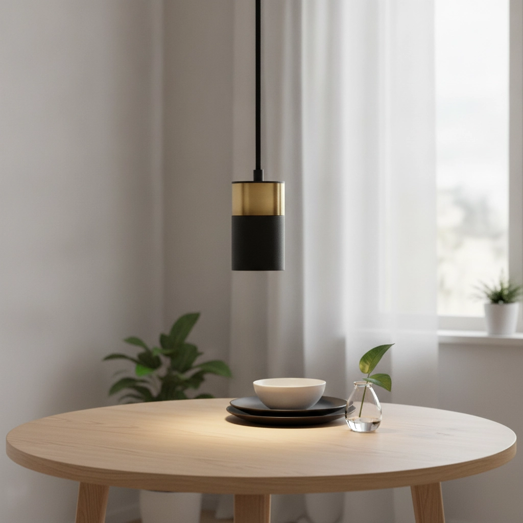 Pendant lamp Pongo S single 9.5cm gold with black
