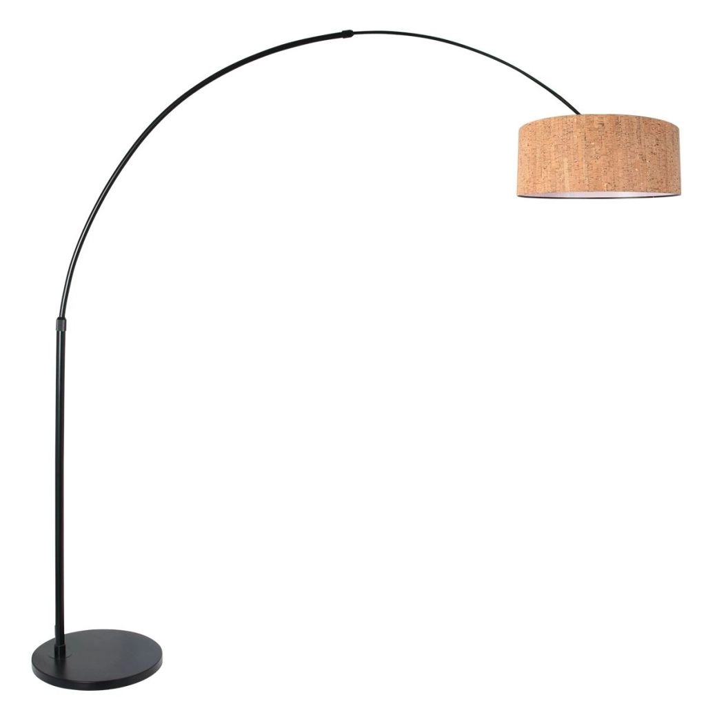 Black arc lamp Sparkled Light with cork cap Ø40cm