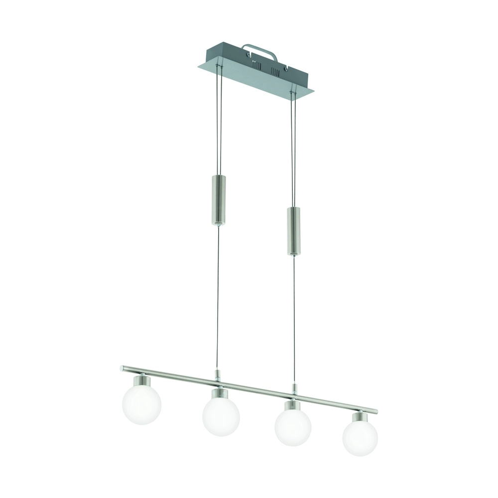 Pendant lamp Borriol 4-light nickel