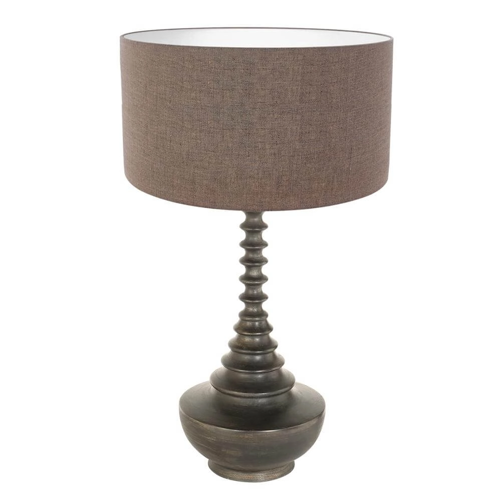 Unique table lamp Bois with grey hood