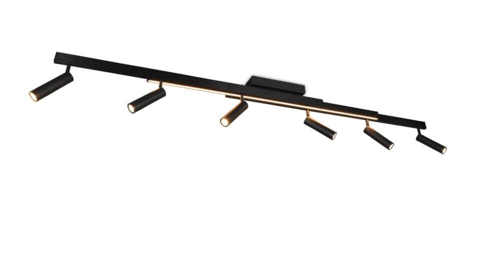 6-light LED spot Zeno black Trio 4017807627312