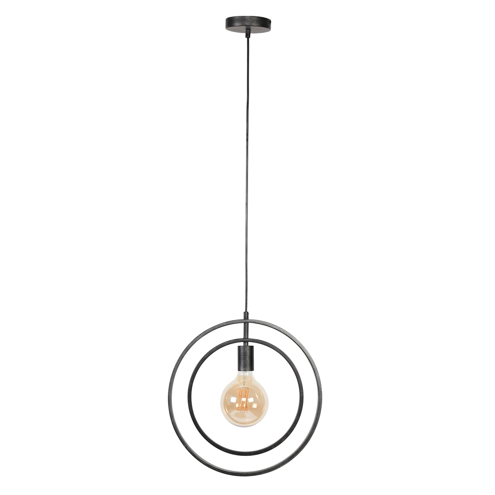 Modern pendant lamp Ø 40cm Turn charcoal Lyora 8716803513129