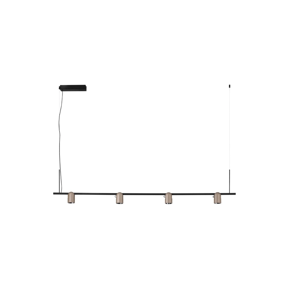 Pendant lamp Sirmos black with mocha brown Lyora 5212017461889