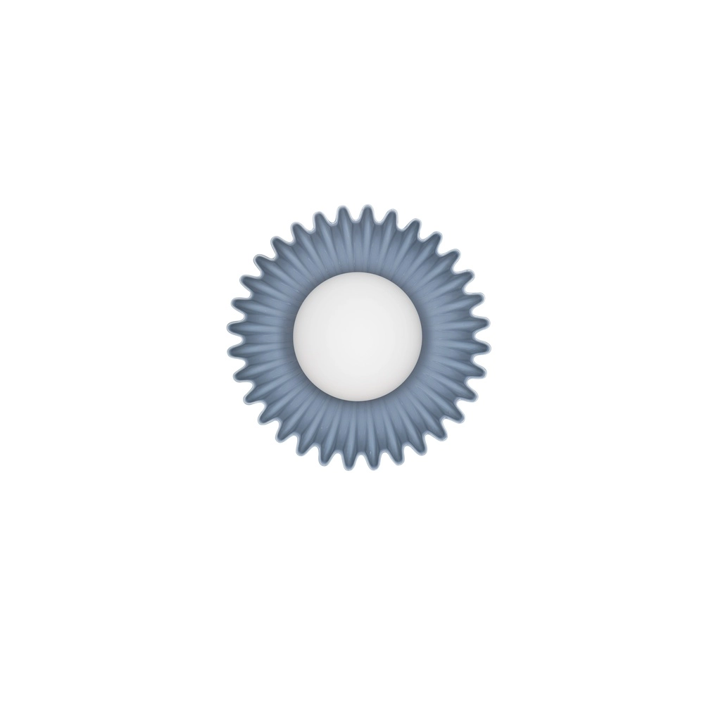 Wall lamp Petel blue with white glass
