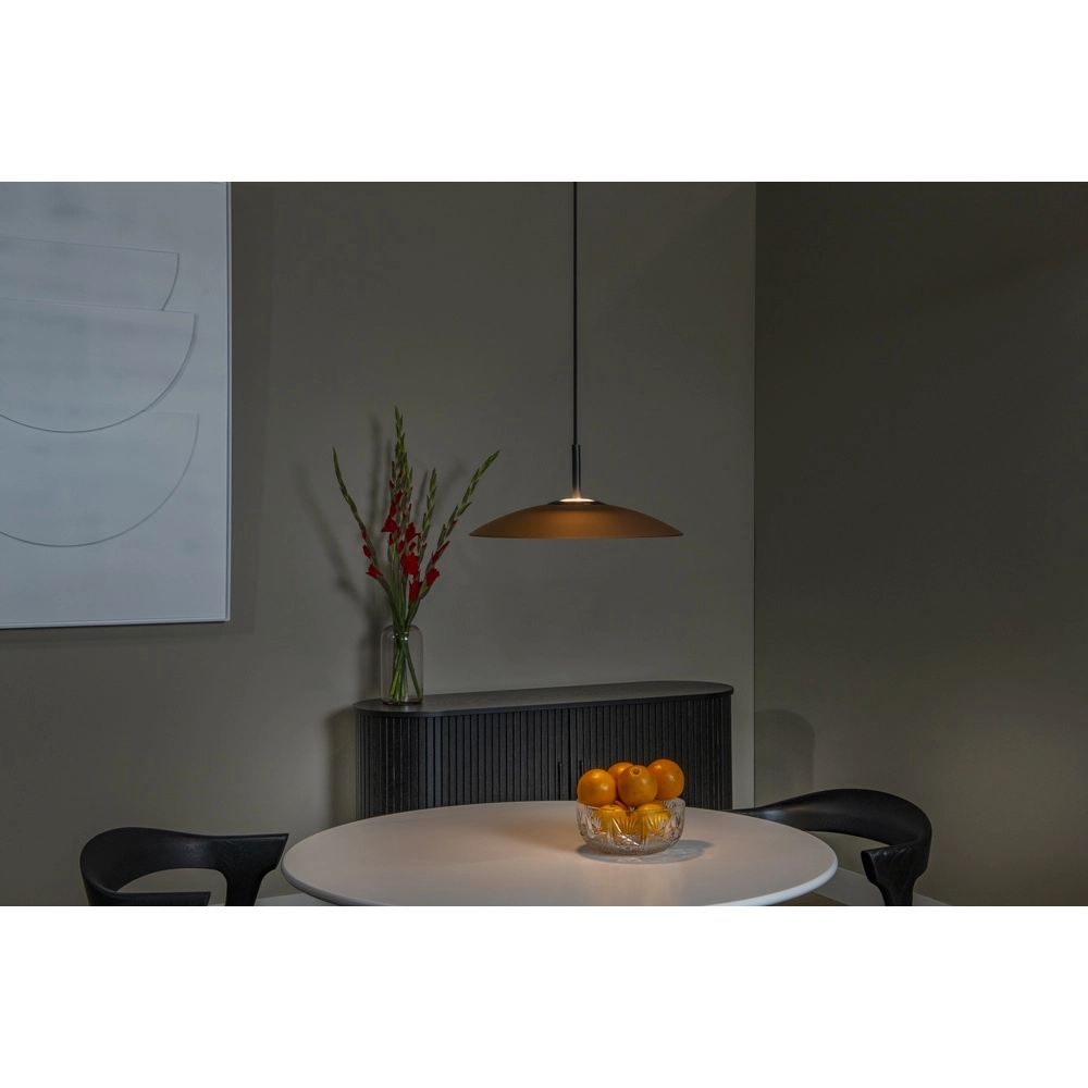 Sleek pendant lamp Menga Ø 40cm amber glass Premium by Lucide 5411212251190