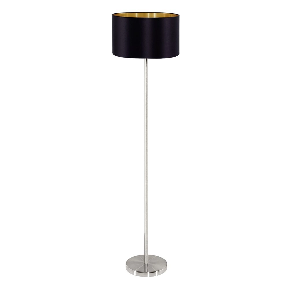 Standing lamp Maserlo 38cm metallic gray black with gold