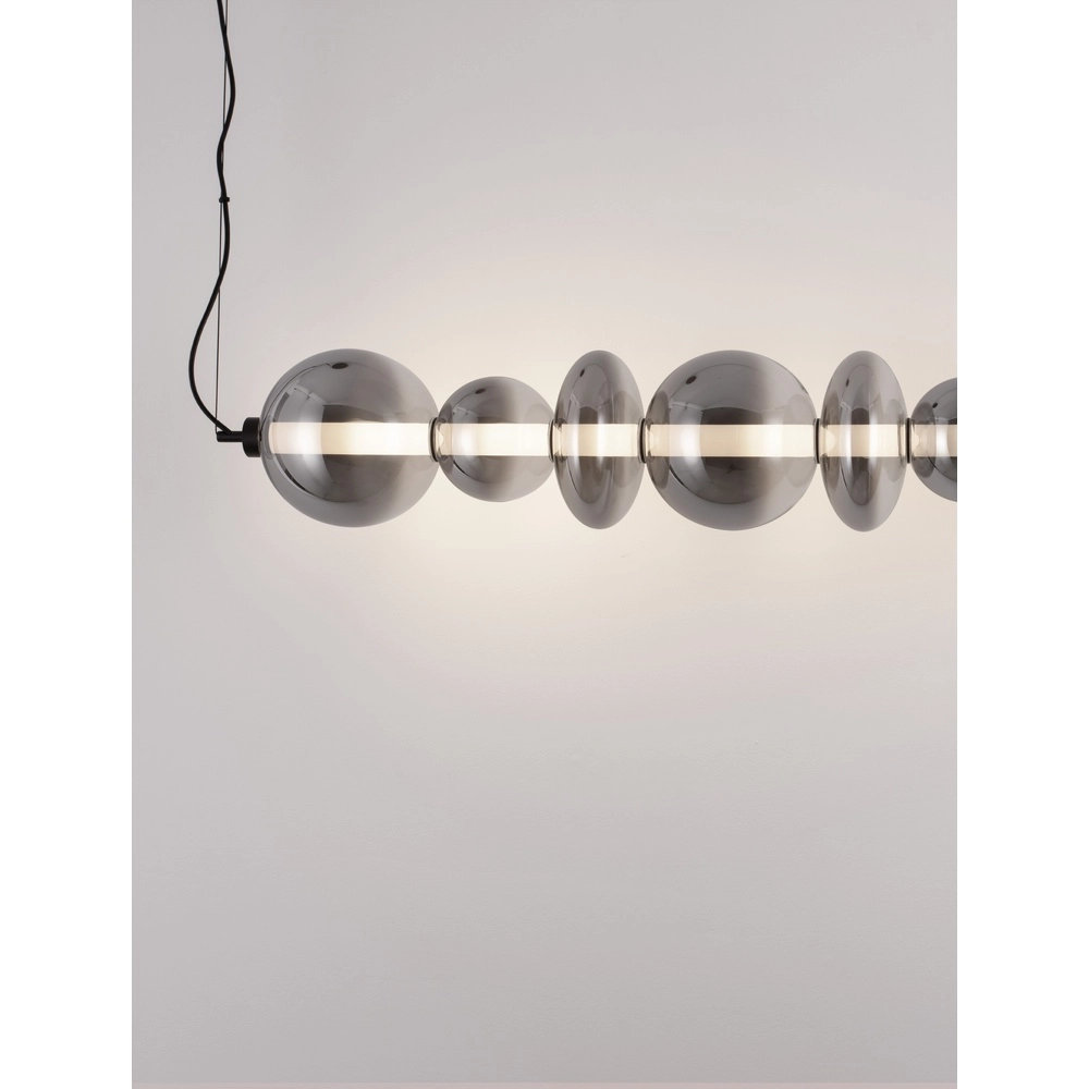 Pendant lamp Bally Smoke glass horizontal Lyora 5212017449184