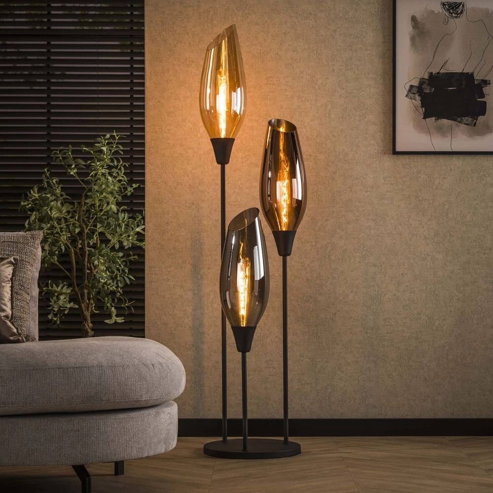 Glass floor lamp Cocoon 3x E27 - 168cm - XL glass