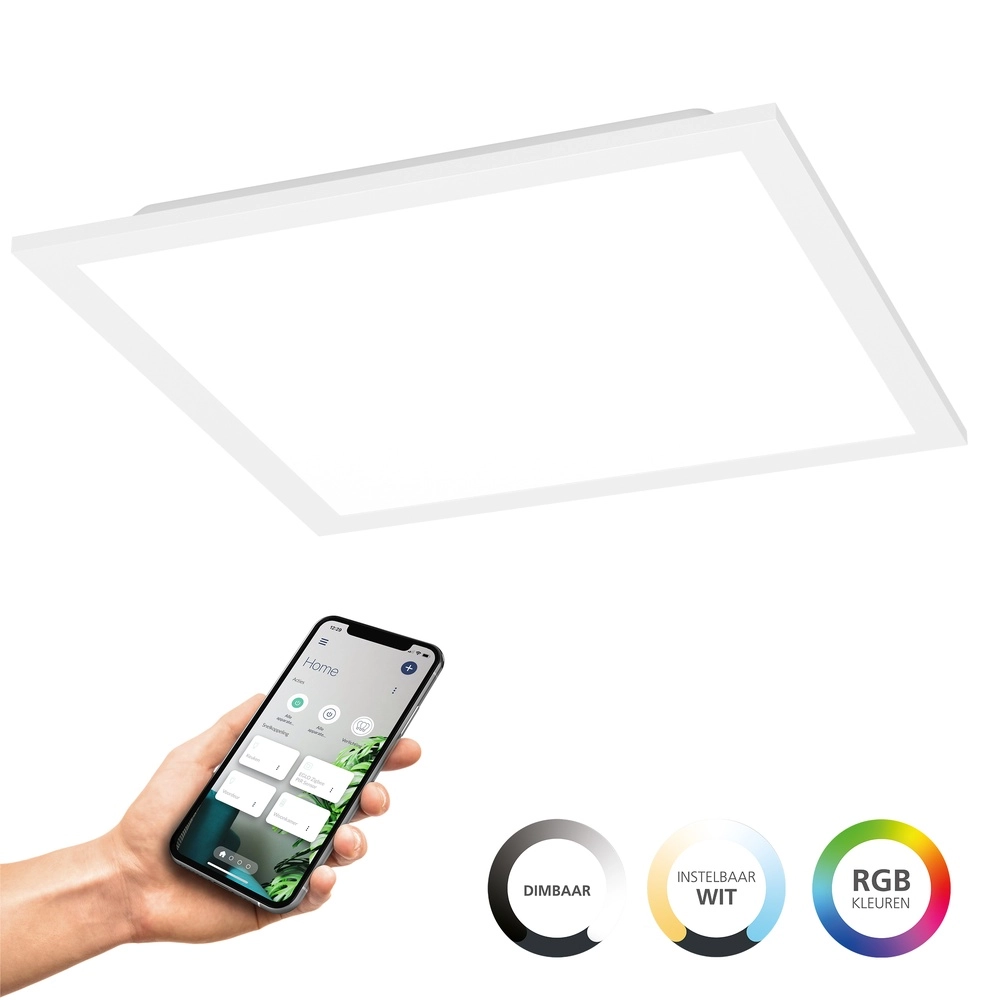 Smart ceiling light Moradillo-Z white square 29.5cm