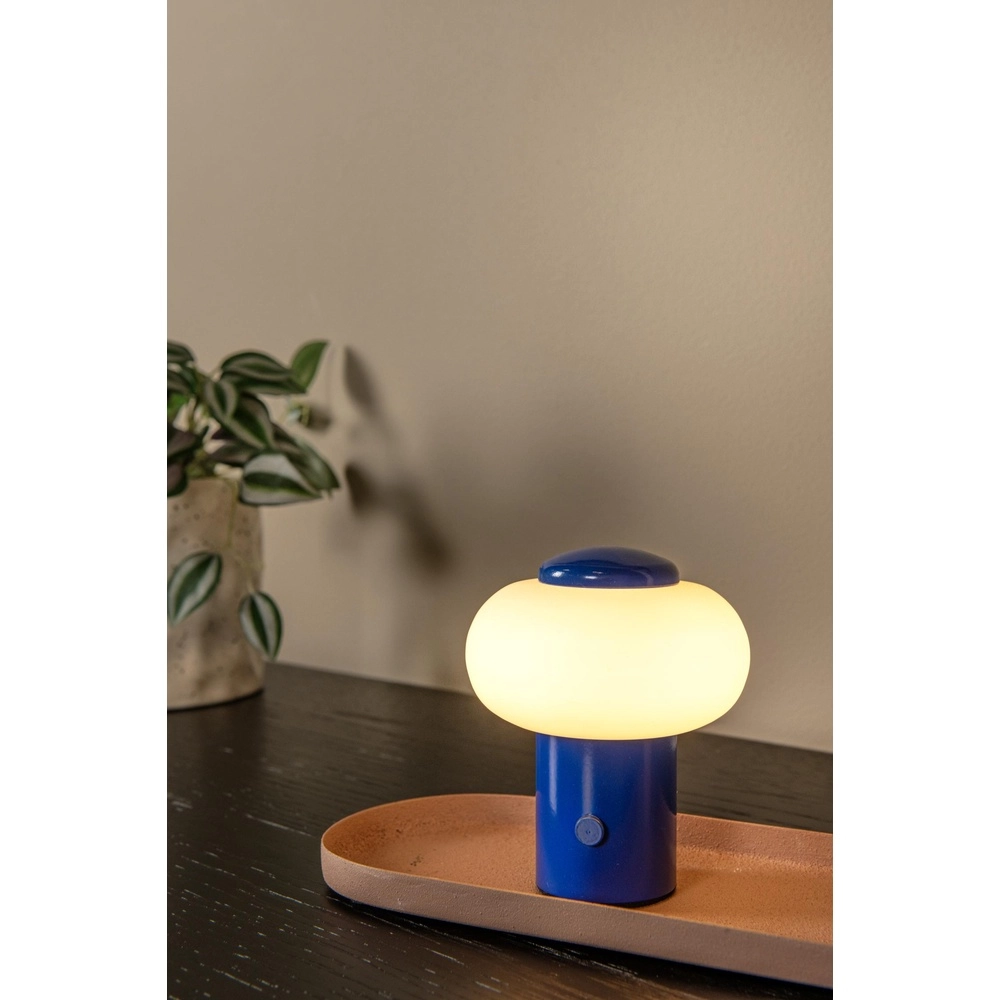 Rechargeable table lamp Gustav blue Lucide 5411212442062