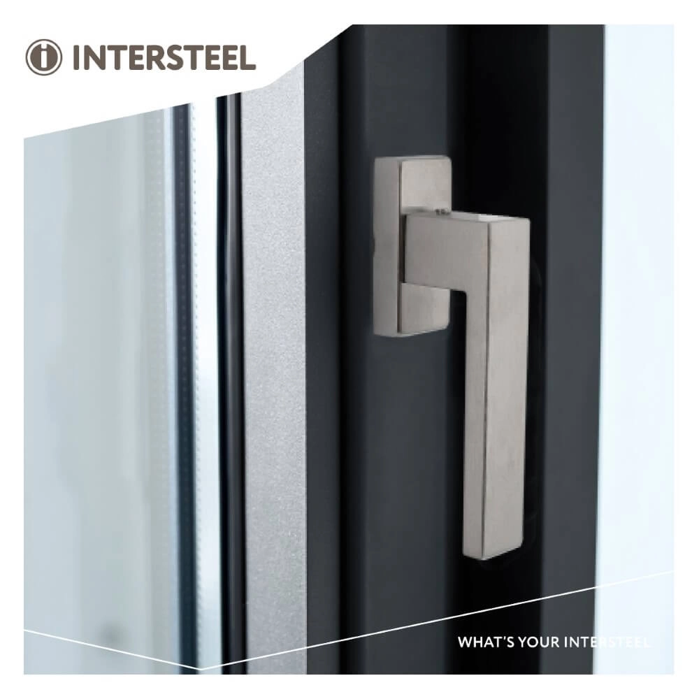 Window handle Amsterdam rectangular rosette stainless steel Intersteel 8714186562307