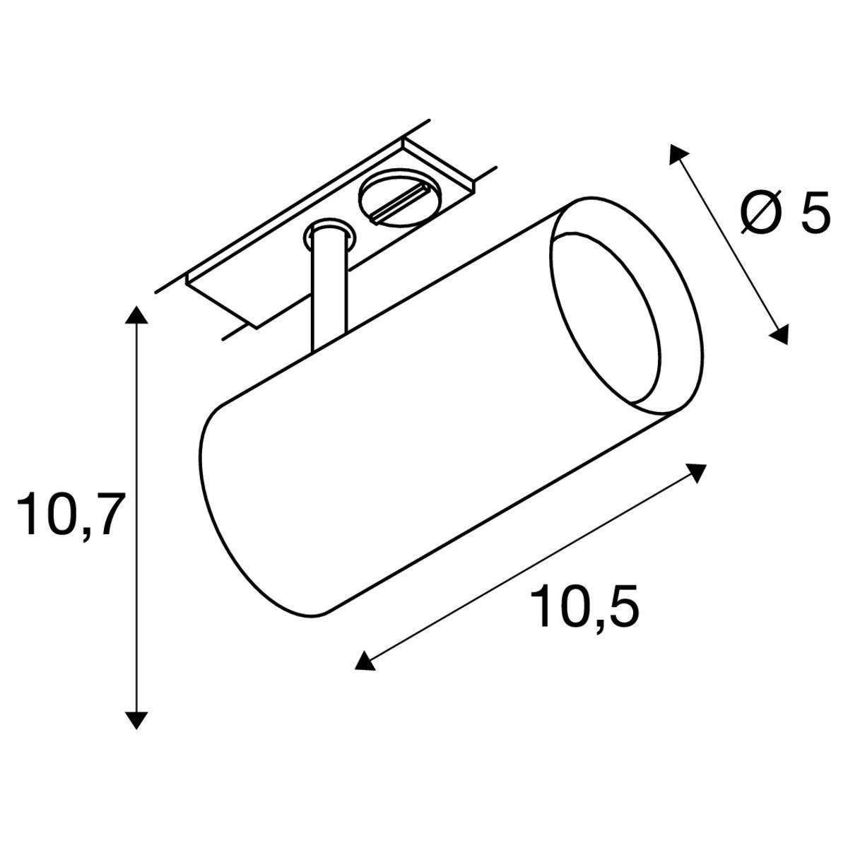 Rail spot Noblo 1-phase black SLV 4024163281874