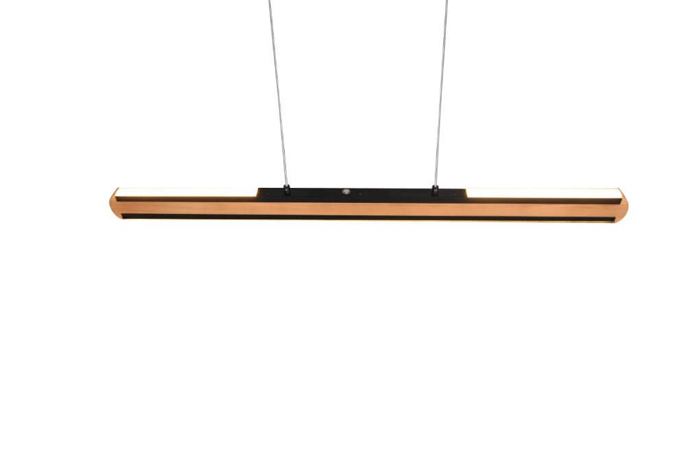 Hanging lamp Deacon wood brown with black Trio 4017807505474
