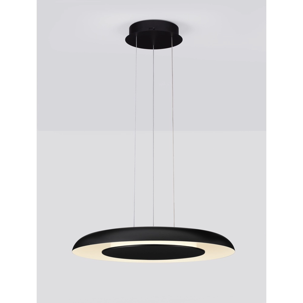 Modern pendant lamp Epos Ø 60cm black with white