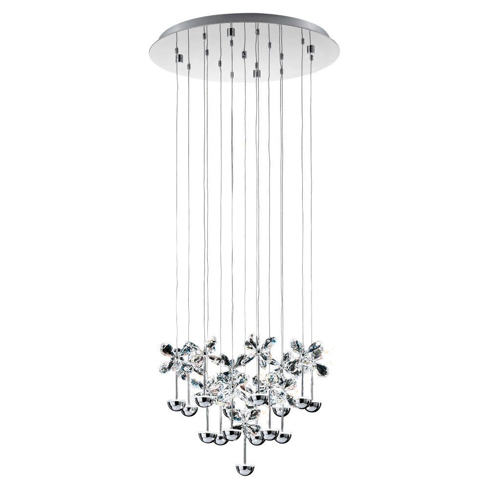 Pendant lamp Pianopoli 15-lights 50cm gray