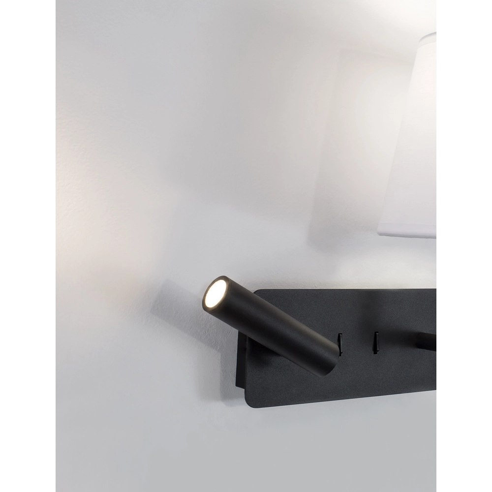 Wall lamp Savona black with white hood Lyora 5212017430175