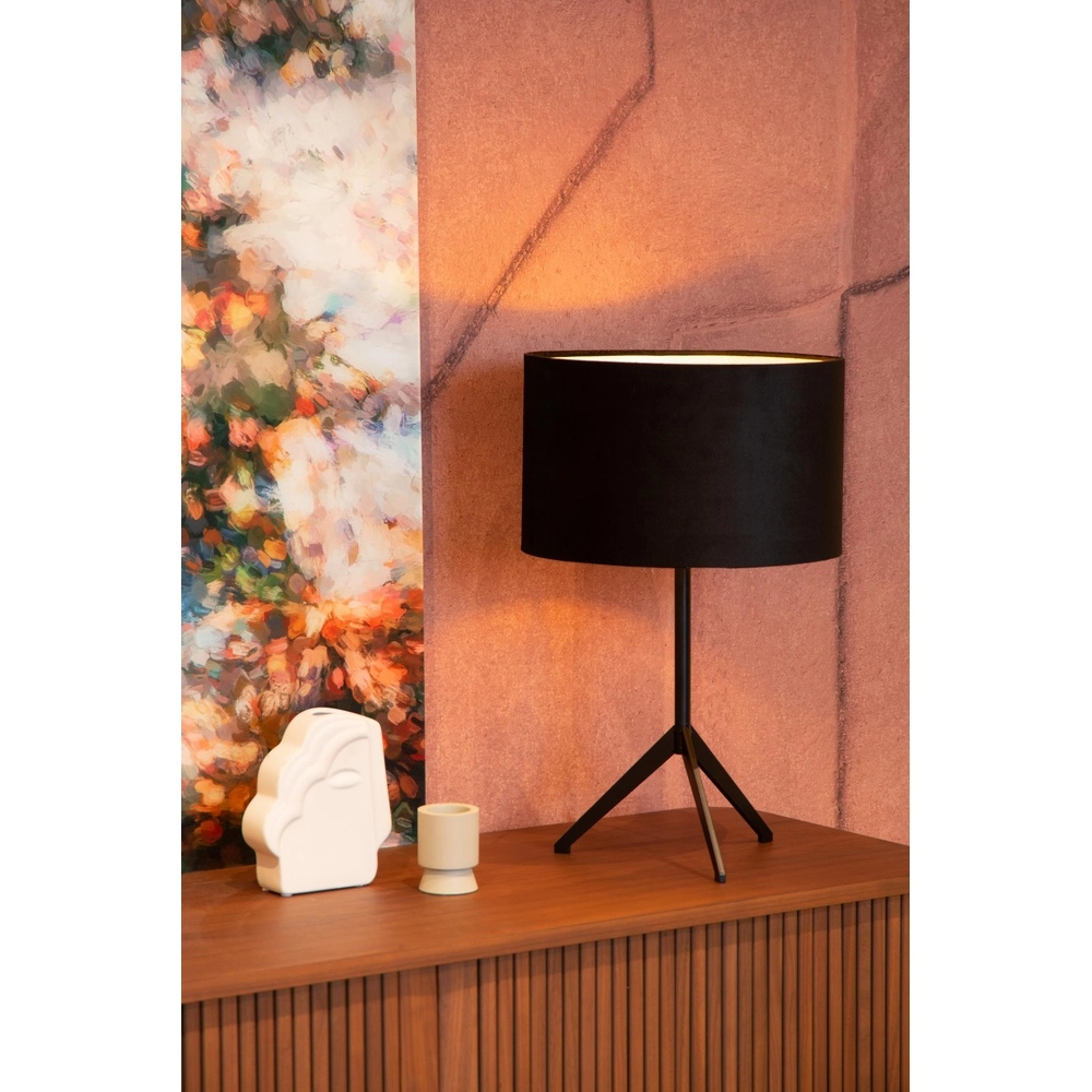 Tripod table lamp Tondo Black Lucide 5411212452368
