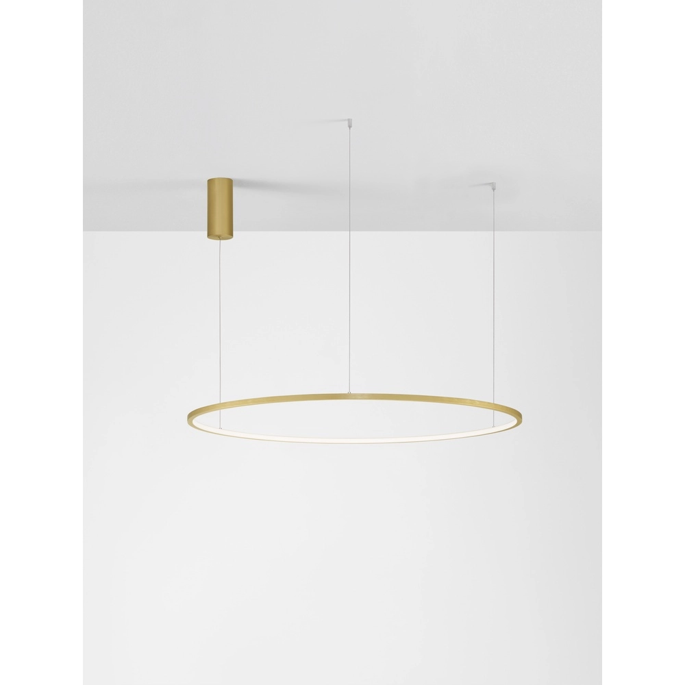 Round pendant lamp Tarquin gold Ø 100cm