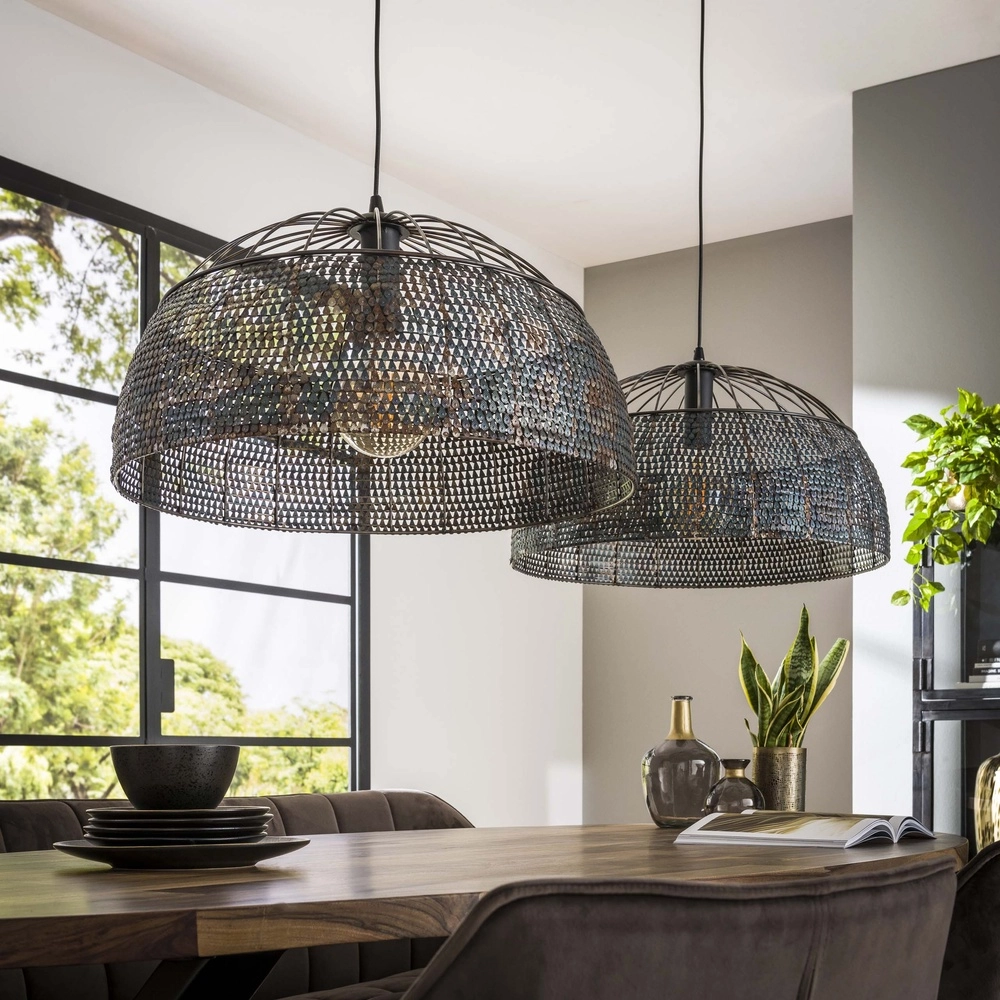 XXL dining room pendant lamp Armor 2x Ø 60cm Lyora 8716803512924