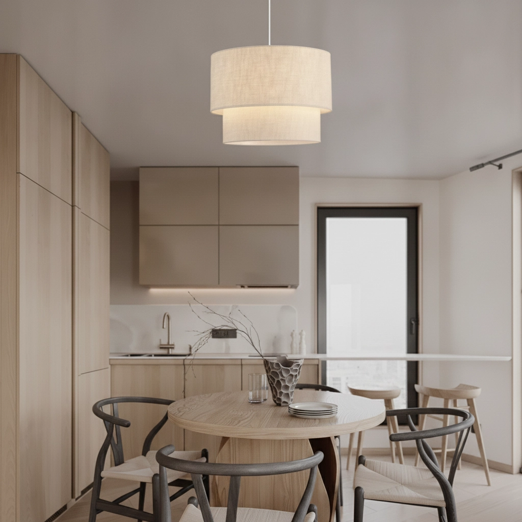 Linen pendant lamp Karen Ø 50cm