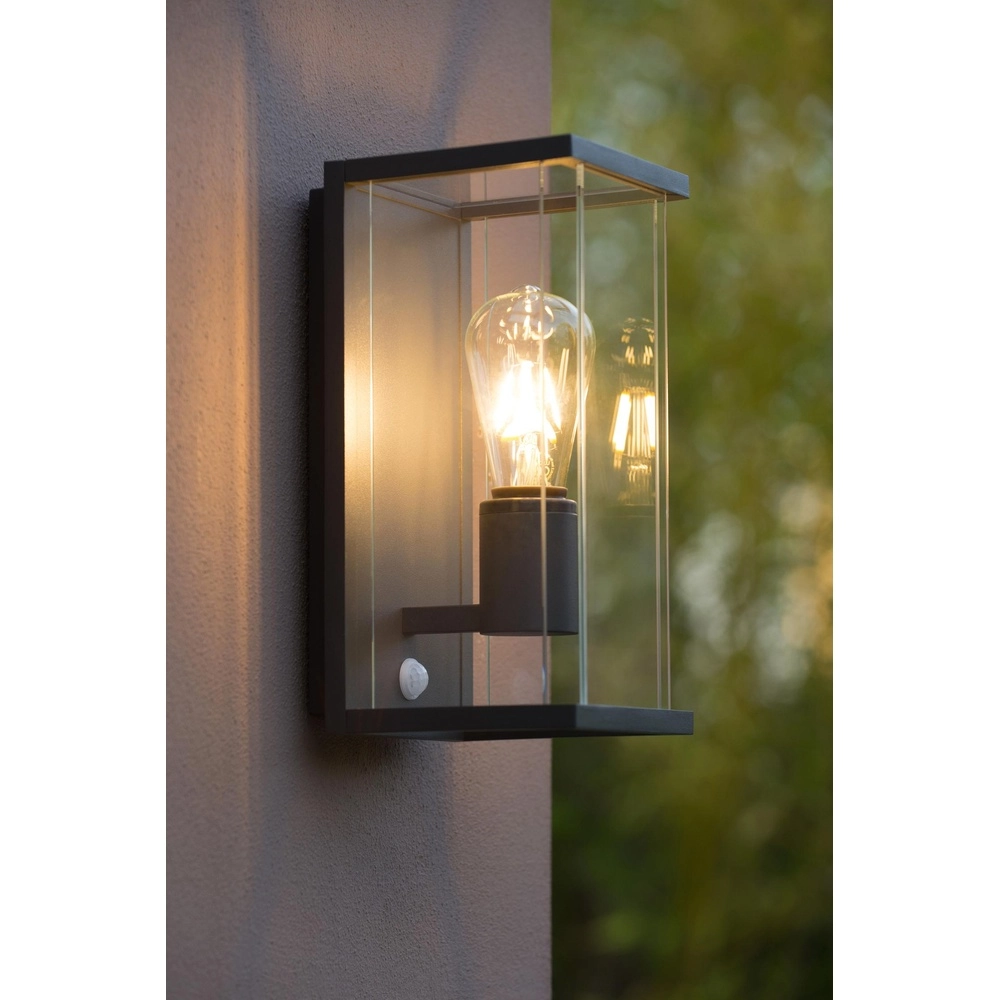 Sleek wall lamp Claire with sensor anthracite Lucide 5411212271563