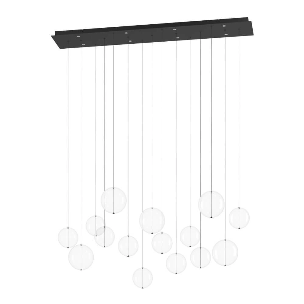 Elongated hanging lamp Espardello black