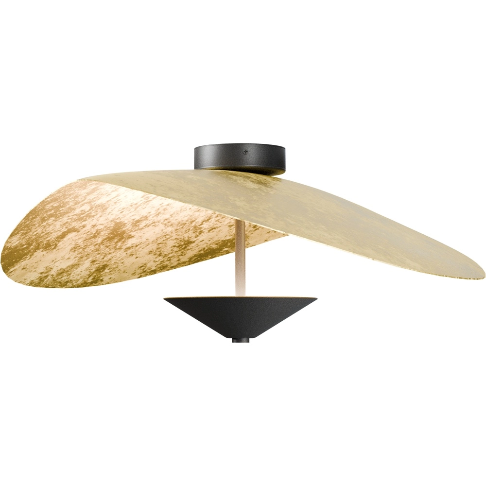 Ø 60cm led ceiling light Lente Gold leaf