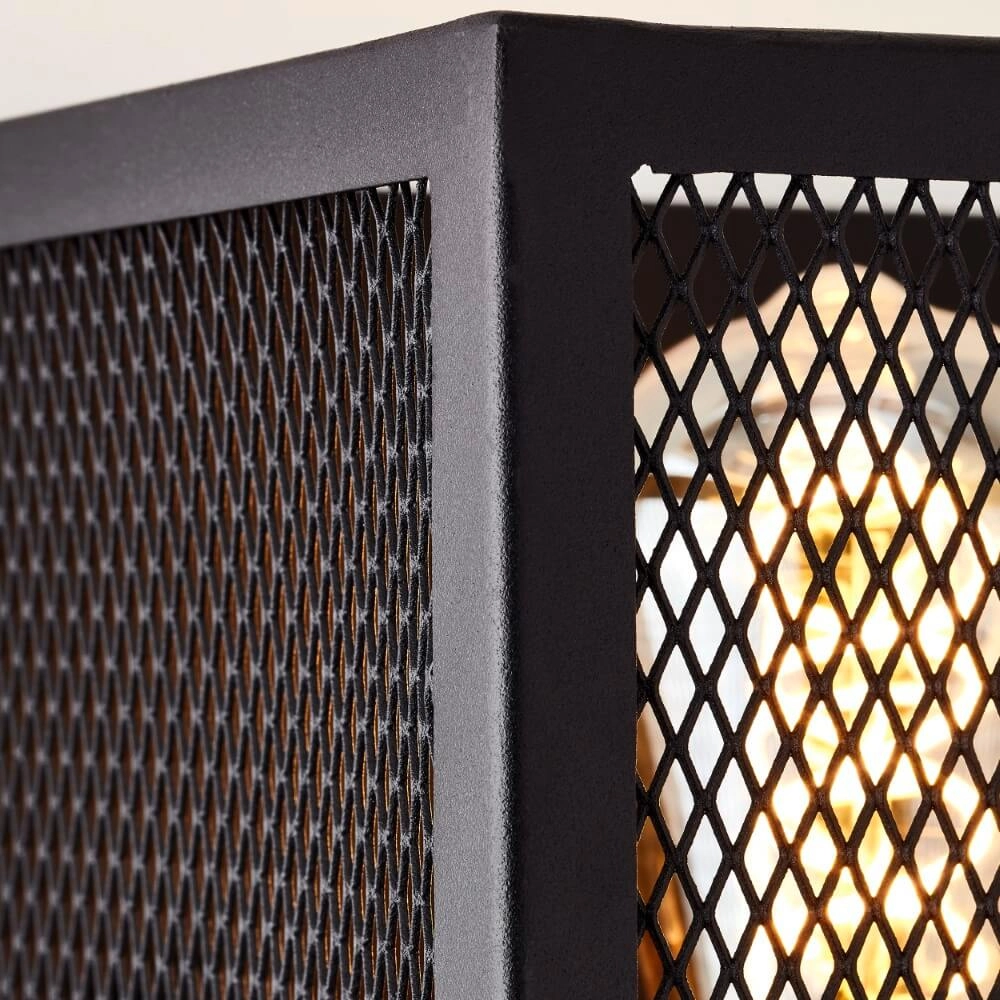 Square wall lamp Maze 2x E27 black Brilliant 4004353409509