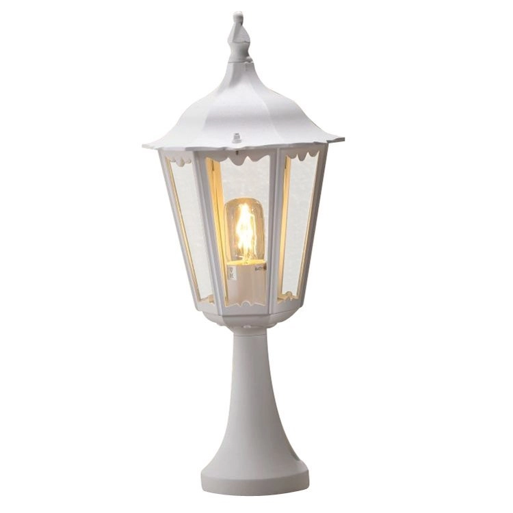 Classic pedestal lamp Firenze white