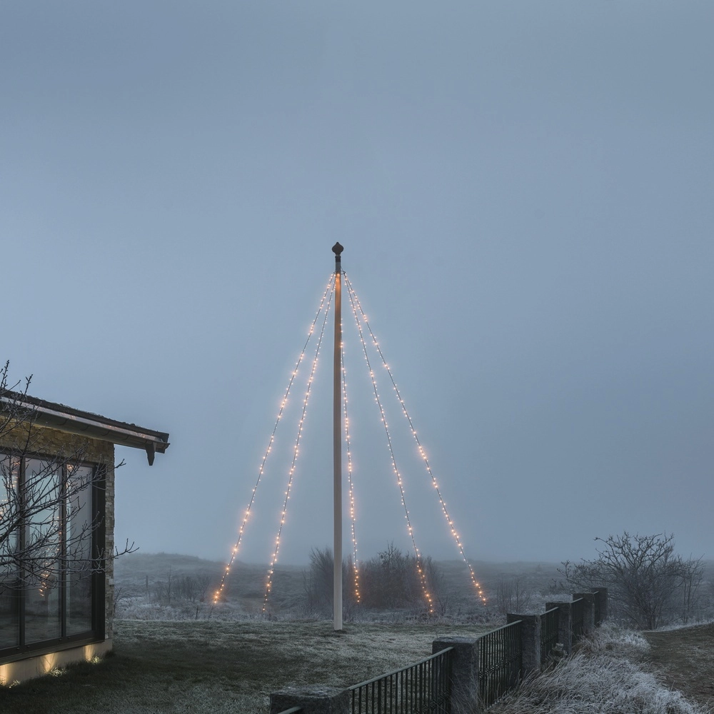 Lighting 8m - 5x 100 led - 2100K for flagpole