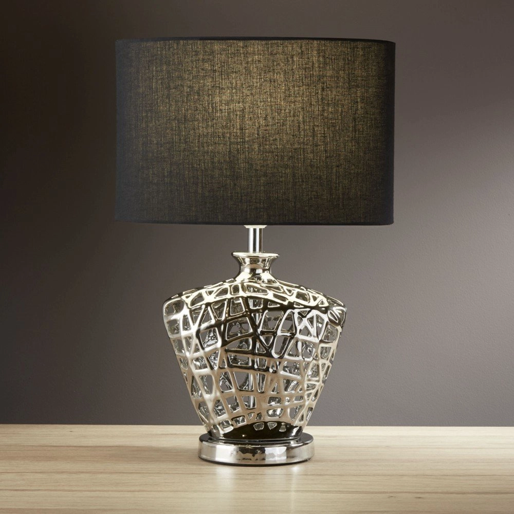 Table lamp Network chrome with black Searchlight 5053423085197