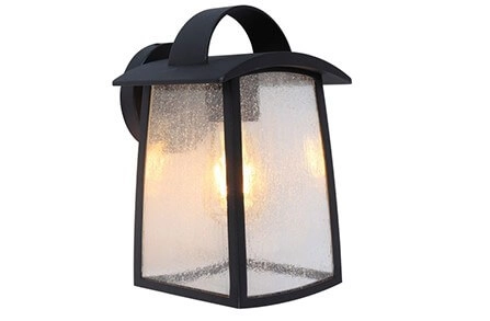 Black wall lamp Kelsey Glass structure