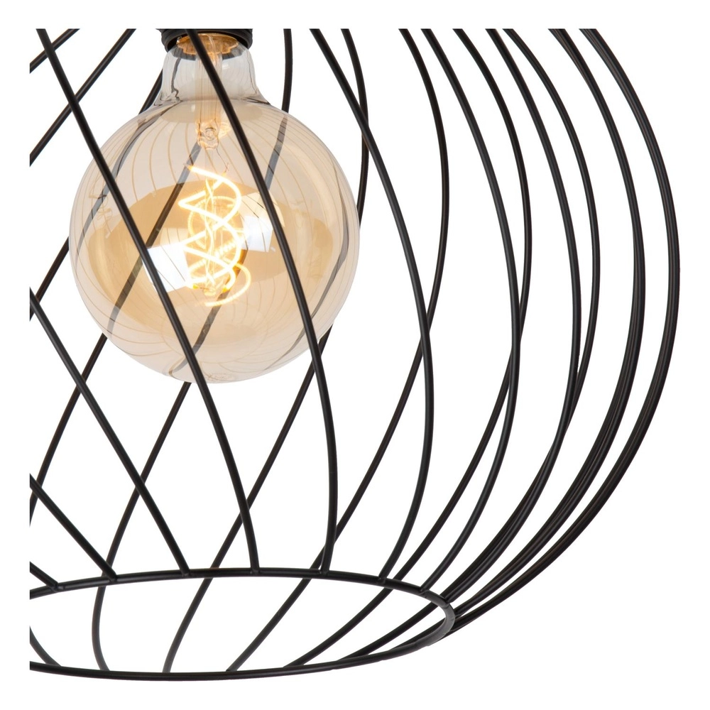Ceiling lamp Danza black Ø 40cm Lucide 5411212211491