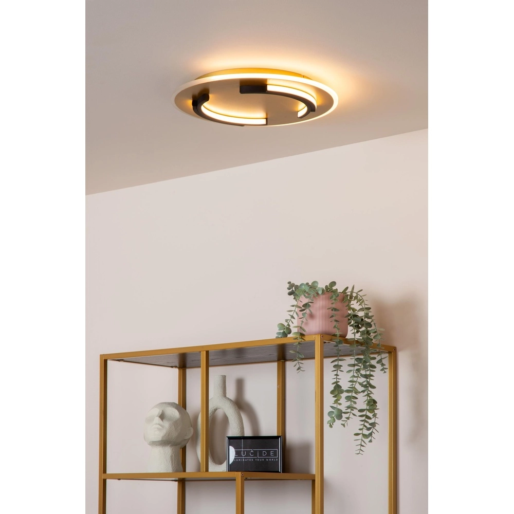 Design ceiling light Andreas Ø 39,6cm - 30W black with gold Lucide 5411212441744