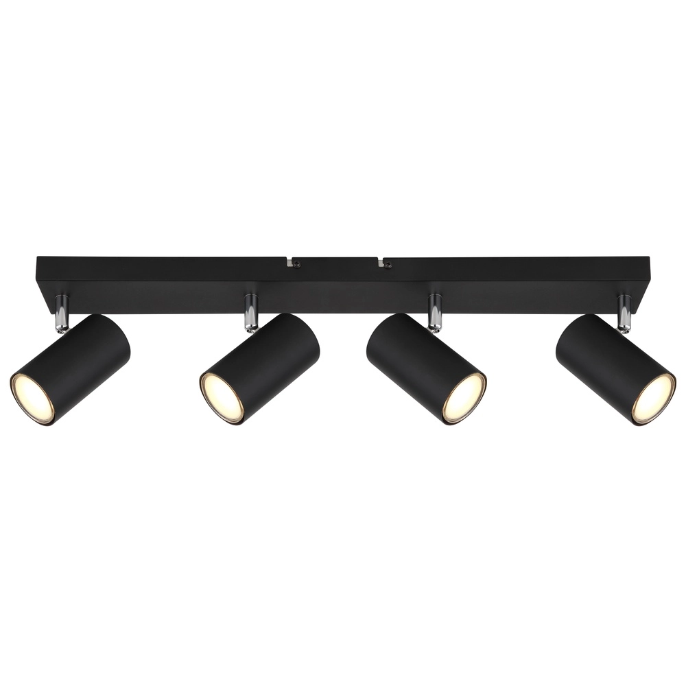 Ceiling lamp 4-lights Robby Black Globo 9007371436538