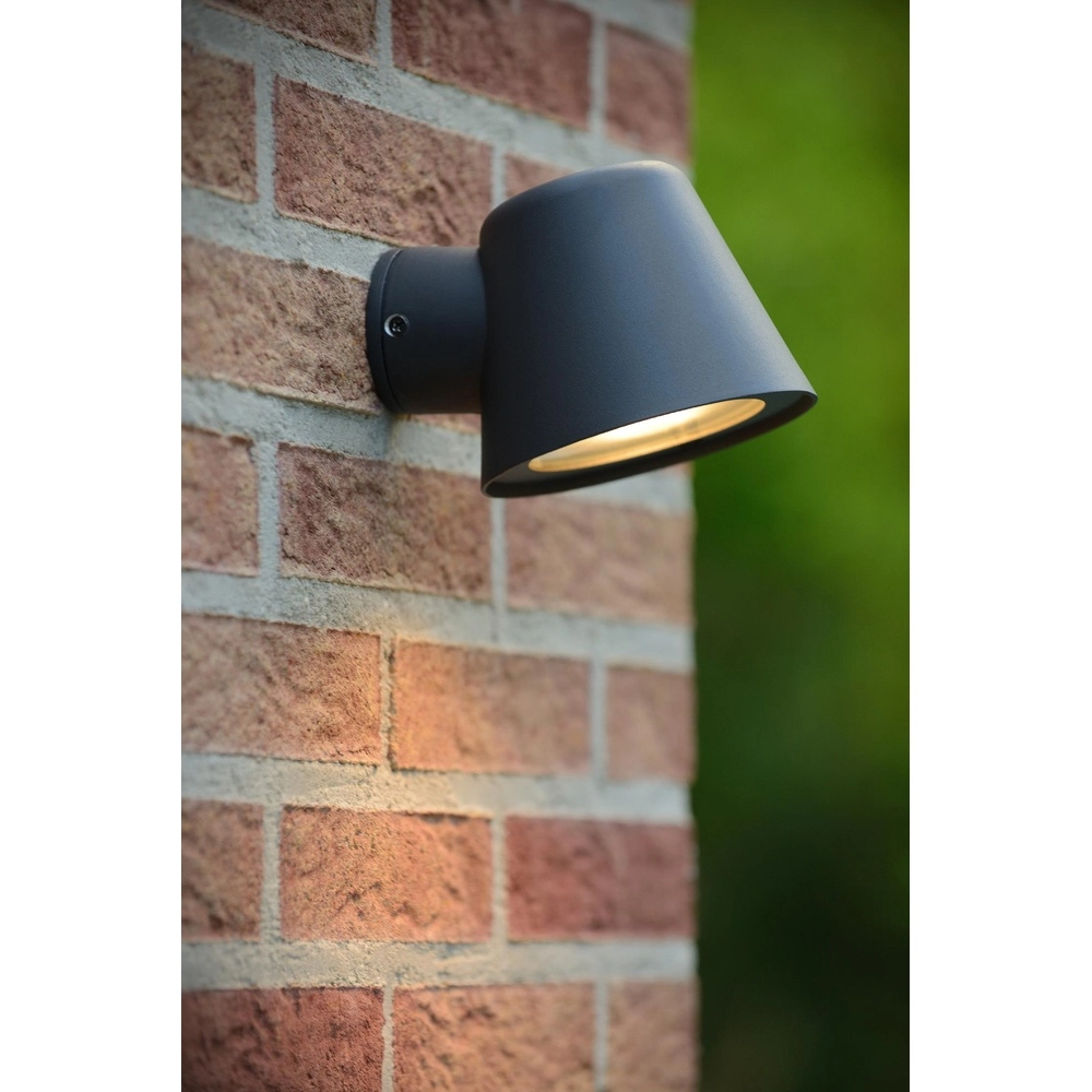 Wall spotlight Dingo-Led IP44 anthracite Lucide 5411212143815