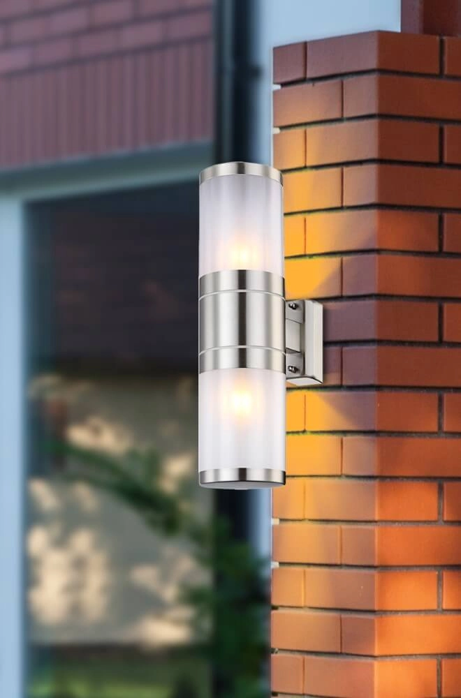 Stainless steel outdoor lamp Xeloo 2x E27 Globo 9007371197644