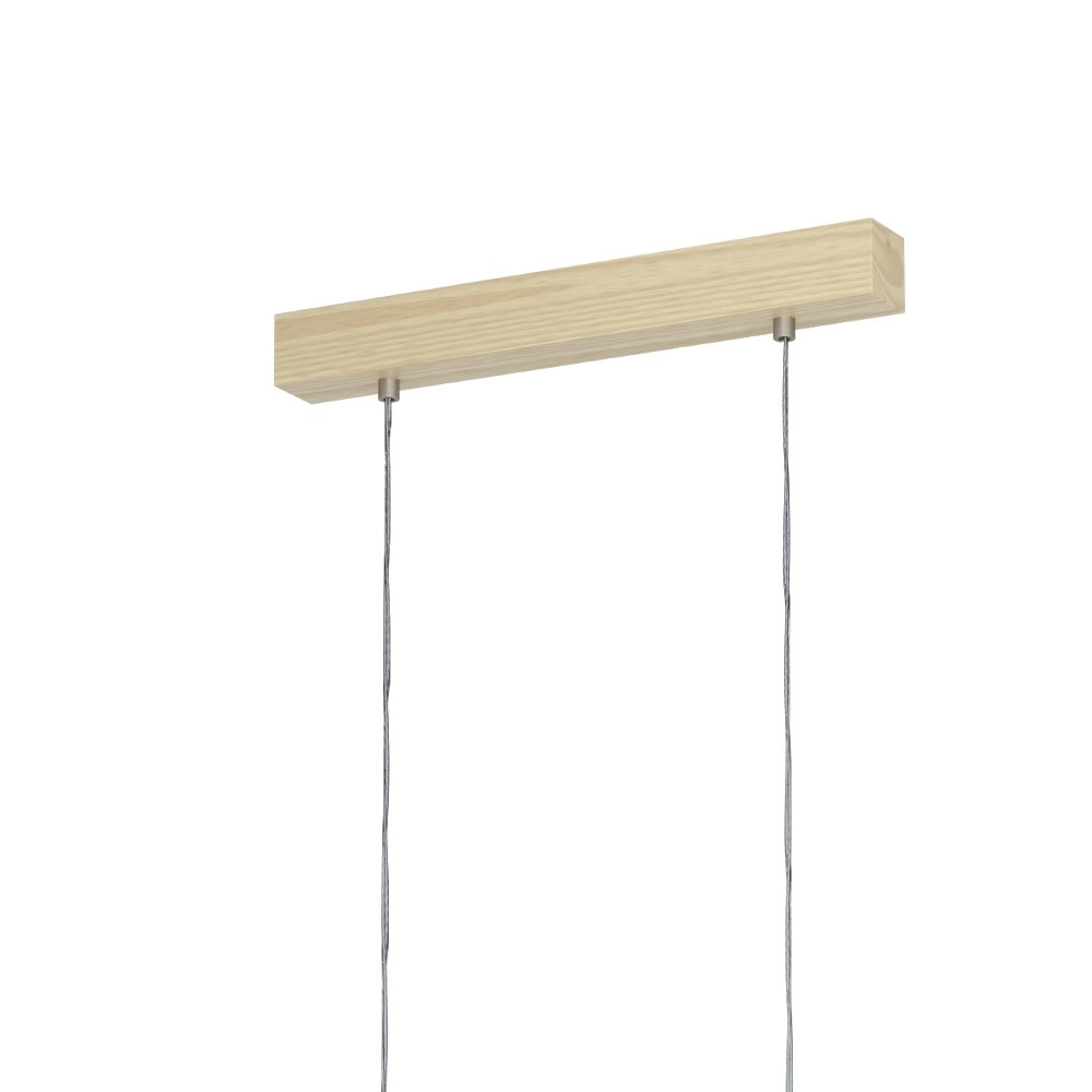 Dining room hanging lamp Castralvo wood brown with white caps Eglo 9008606310043